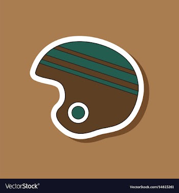 Paper sticker on stylish background ski helmet vector image