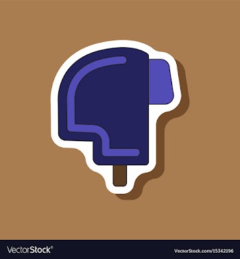 Paper sticker on stylish background ski helmet vector image