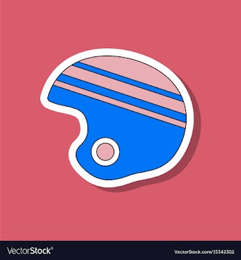 Paper sticker on stylish background ski helmet vector image