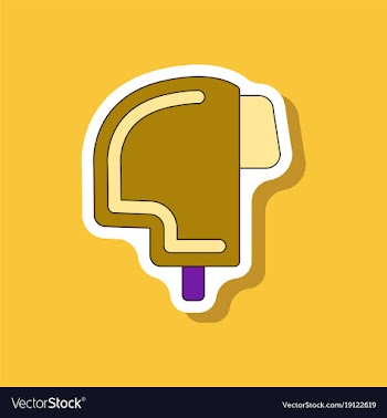 Paper sticker on stylish background ski helmet vector image