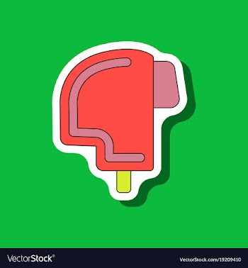 Paper sticker on stylish background ski helmet vector image