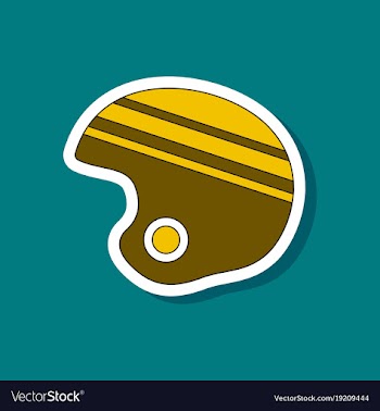 Paper sticker on stylish background ski helmet vector image