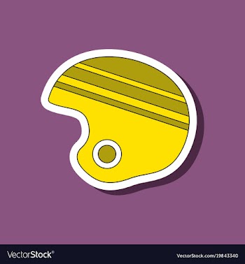 Paper sticker on stylish background ski helmet vector image