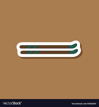 Paper sticker on stylish background ski vector image