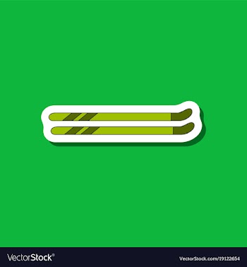 Paper sticker on stylish background ski vector image