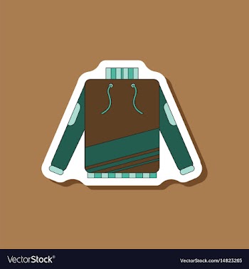 Paper sticker on stylish background skiing sweater vector image