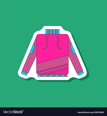 Paper sticker on stylish background skiing sweater vector image