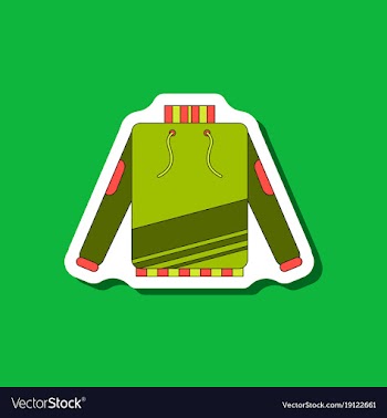 Paper sticker on stylish background skiing sweater vector image