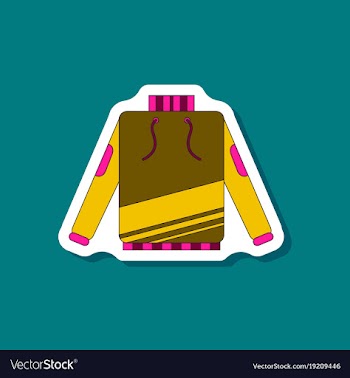 Paper sticker on stylish background skiing sweater vector image