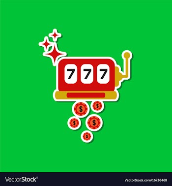Paper sticker on stylish background slot machine vector image