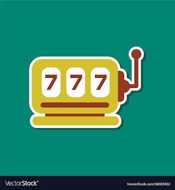 Paper sticker on stylish background slot machine vector image
