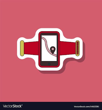 Paper sticker on stylish background smartphone for vector image