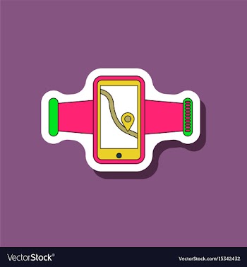 Paper sticker on stylish background smartphone for vector image