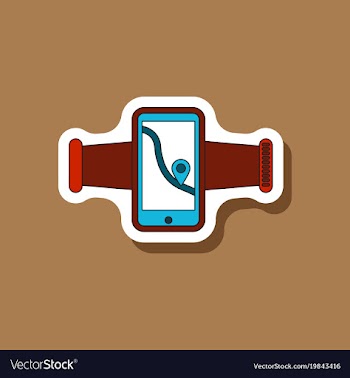 Paper sticker on stylish background smartphone vector image