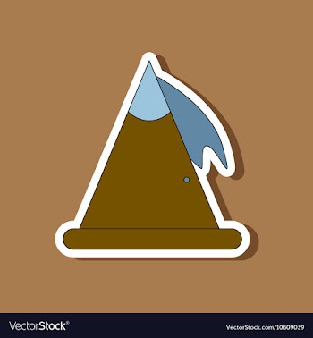 Paper sticker on stylish background snow avalanche vector image