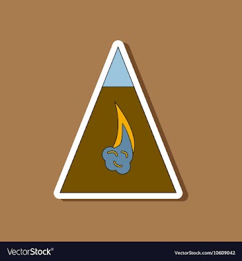 Paper sticker on stylish background snow avalanche vector image