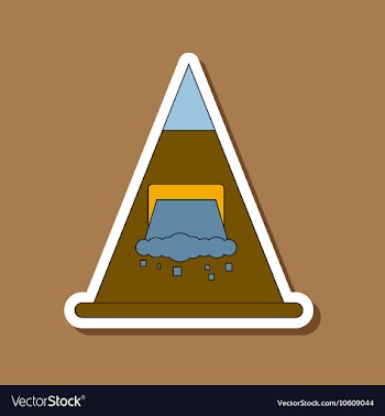 Paper sticker on stylish background snow avalanche vector image