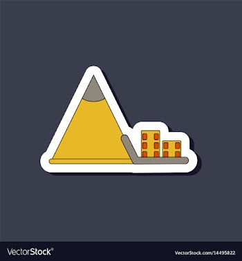 Paper sticker on stylish background snow avalanche vector image