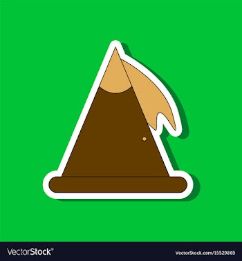 Paper sticker on stylish background snow avalanche vector image