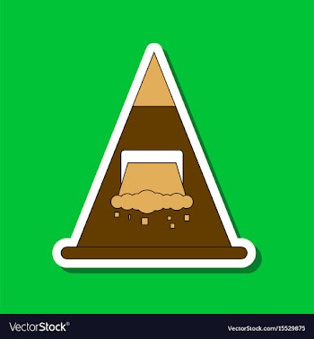 Paper sticker on stylish background snow avalanche vector image