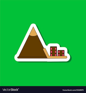 Paper sticker on stylish background snow avalanche vector image