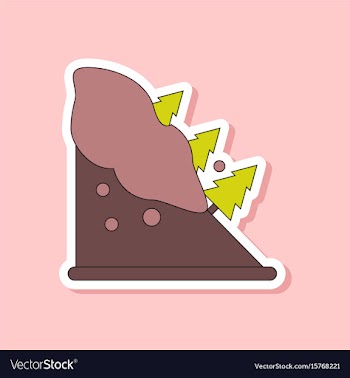 Paper sticker on stylish background snow avalanche vector image