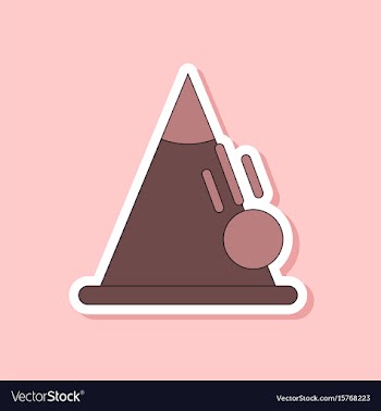 Paper sticker on stylish background snow avalanche vector image