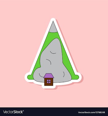 Paper sticker on stylish background snow avalanche vector image