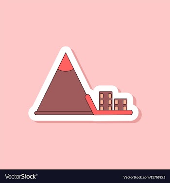 Paper sticker on stylish background snow avalanche vector image