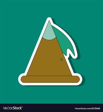 Paper sticker on stylish background snow avalanche vector image