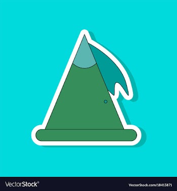 Paper sticker on stylish background snow avalanche vector image