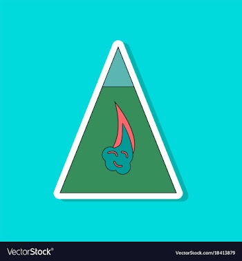 Paper sticker on stylish background snow avalanche vector image