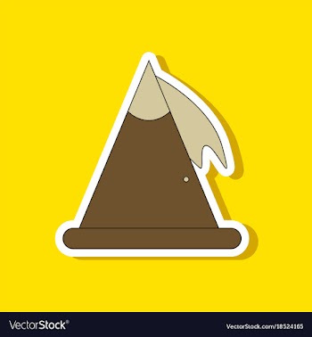 Paper sticker on stylish background snow avalanche vector image