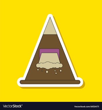 Paper sticker on stylish background snow avalanche vector image