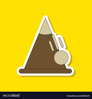 Paper sticker on stylish background snow avalanche vector image