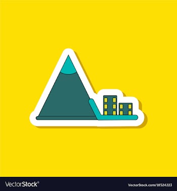 Paper sticker on stylish background snow vector image