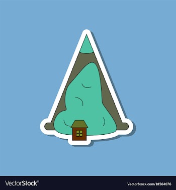 Paper sticker on stylish background snow vector image