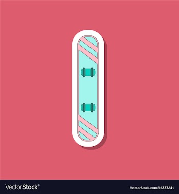 Paper sticker on stylish background snowboard vector image
