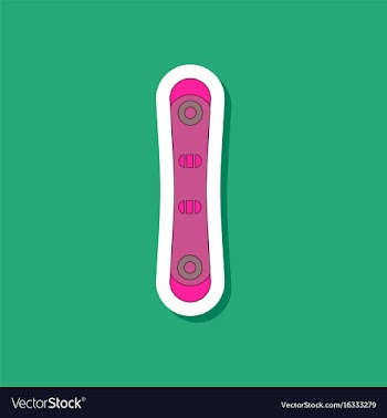 Paper sticker on stylish background snowboard vector image