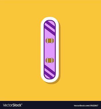Paper sticker on stylish background snowboard vector image