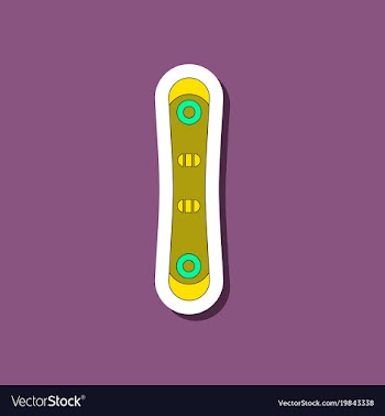 Paper sticker on stylish background snowboard vector image