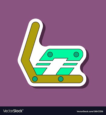 Paper sticker on stylish background snowboard vector image