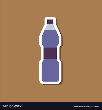 Paper sticker on stylish background soda bottle vector image