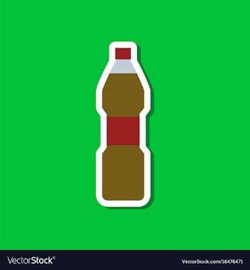 Paper sticker on stylish background soda bottle vector image
