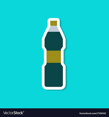Paper sticker on stylish background soda bottle vector image
