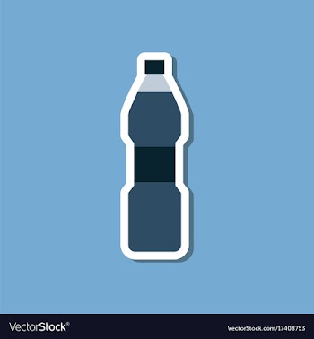 Paper sticker on stylish background soda bottle vector image