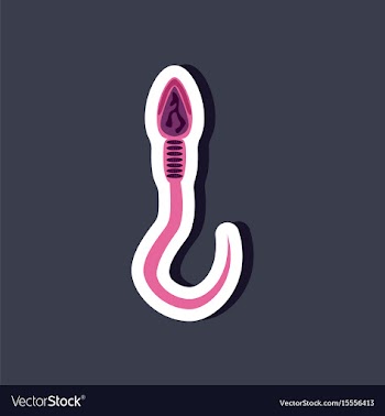 Paper sticker on stylish background spermatozoon vector image