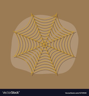 Paper sticker on stylish background spider web vector image