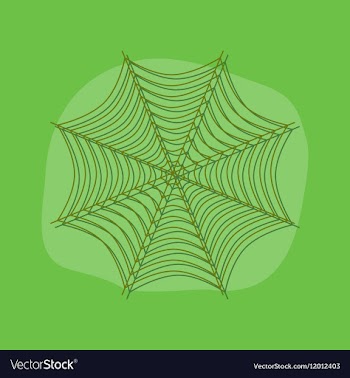 Paper sticker on stylish background spider web vector image