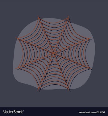Paper sticker on stylish background spider web vector image